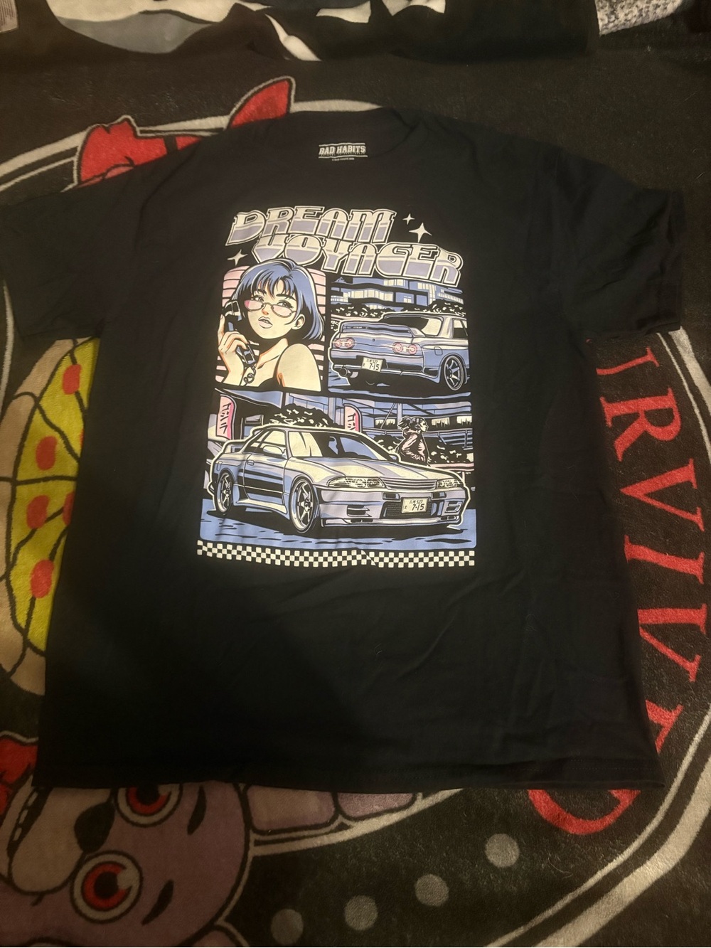 Bad Habit  "Dream Voyager" Black Graphic Tee
